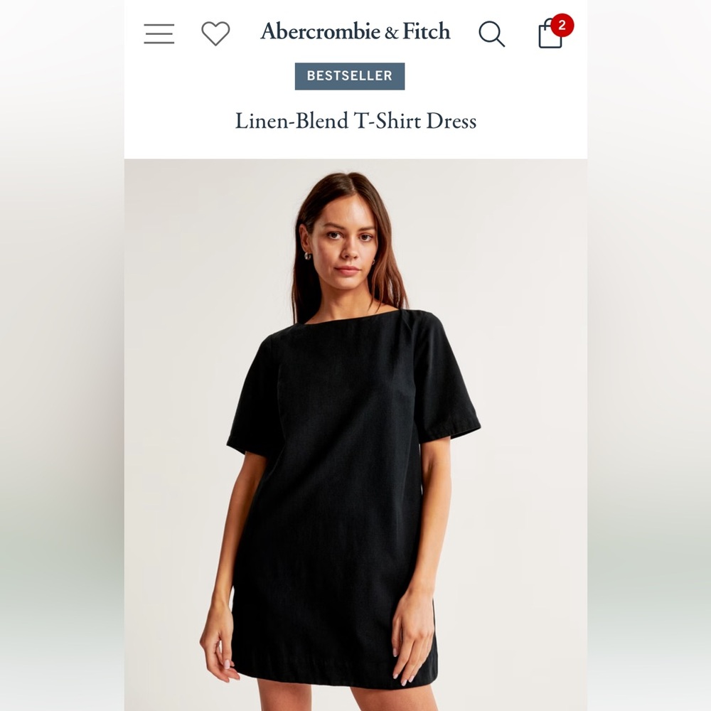 Abercrombie & Fitch Linen-Blend Tshirt Dress
